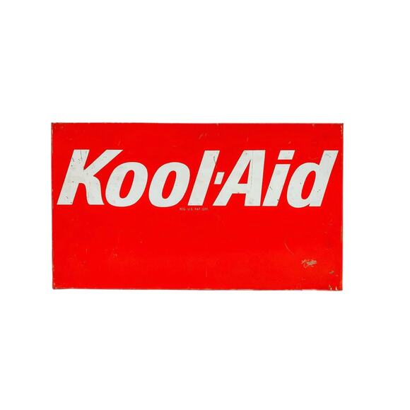 Vintage Kool-Aid Advertising Beverage Display Tin Sign - Picture 1 of 9